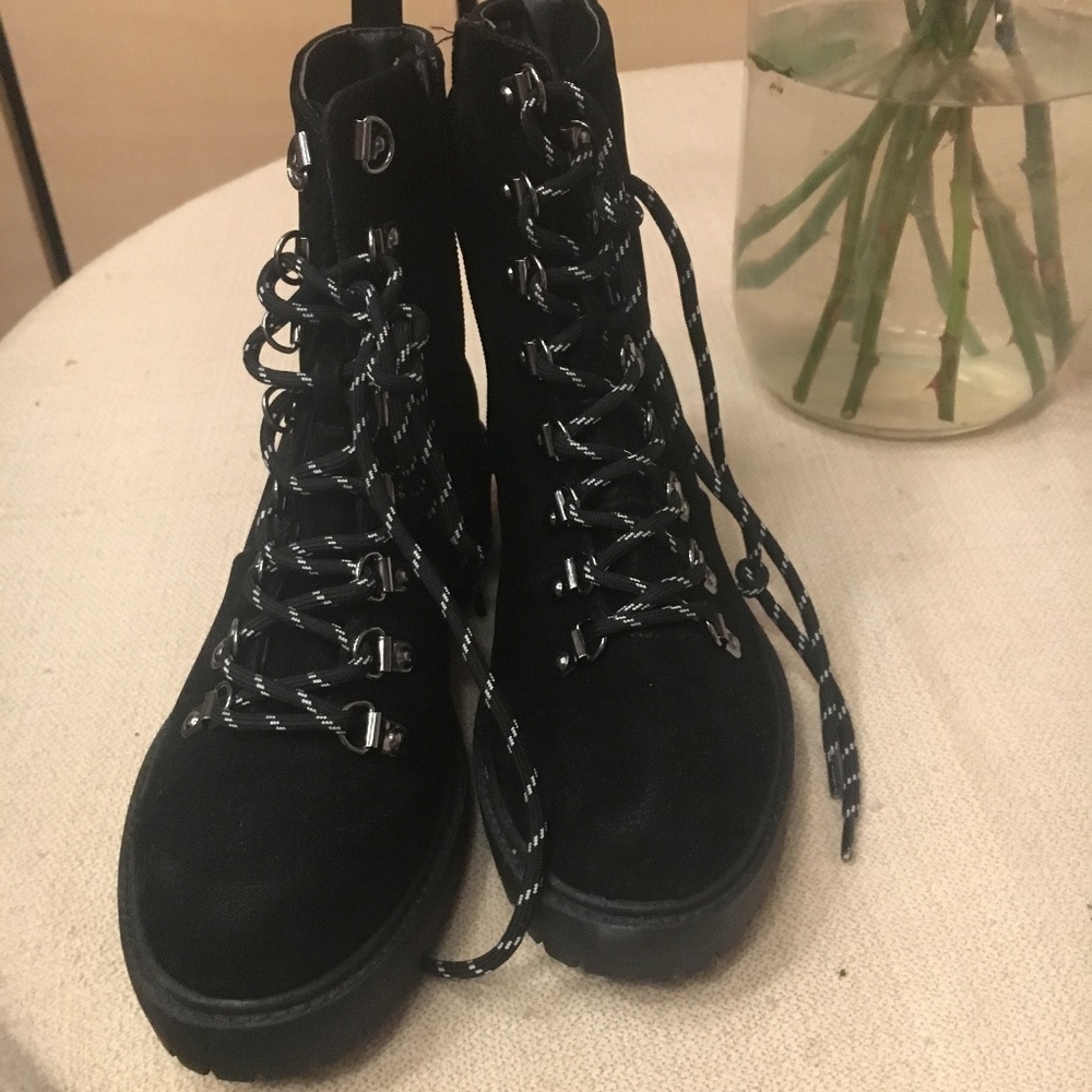 Black Lace up Primark boots